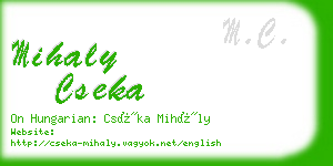 mihaly cseka business card